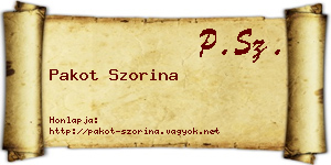 Pakot Szorina névjegykártya